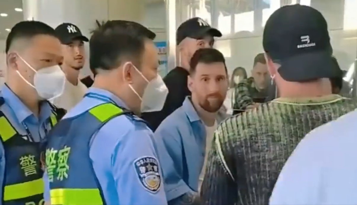 Messi es detenido por agentes de migración en China previo a amistoso con Argentina