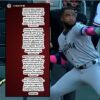Víctor Robles recibe suspensión de 10 juegos tras lanzar su bate; pide disculpas