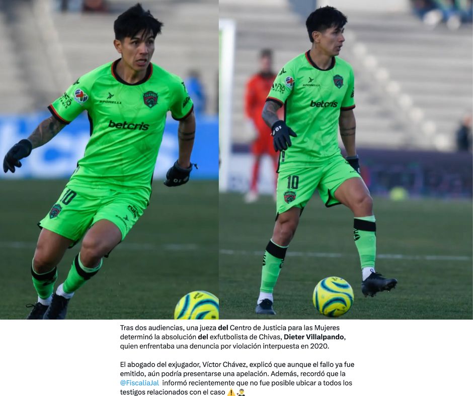 Juez absuelve al actual jugador del FC Juárez, Dieter Villalpando, Fiscalía anuncia apelación