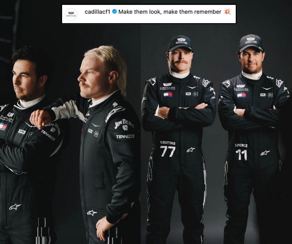 Cadillac afina su estreno en la F1: Checo Pérez y Bottas presentan el uniforme del equipo