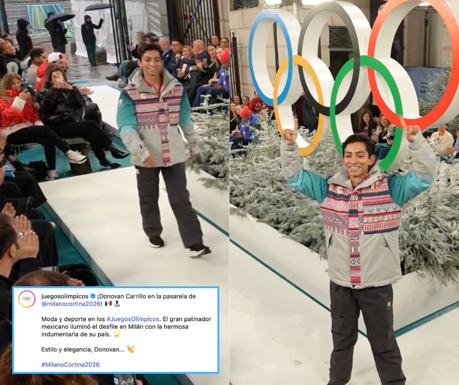 Donovan Carrillo desfila en Milán: Protagoniza con puro estilo mexicano la muestra de moda del COI