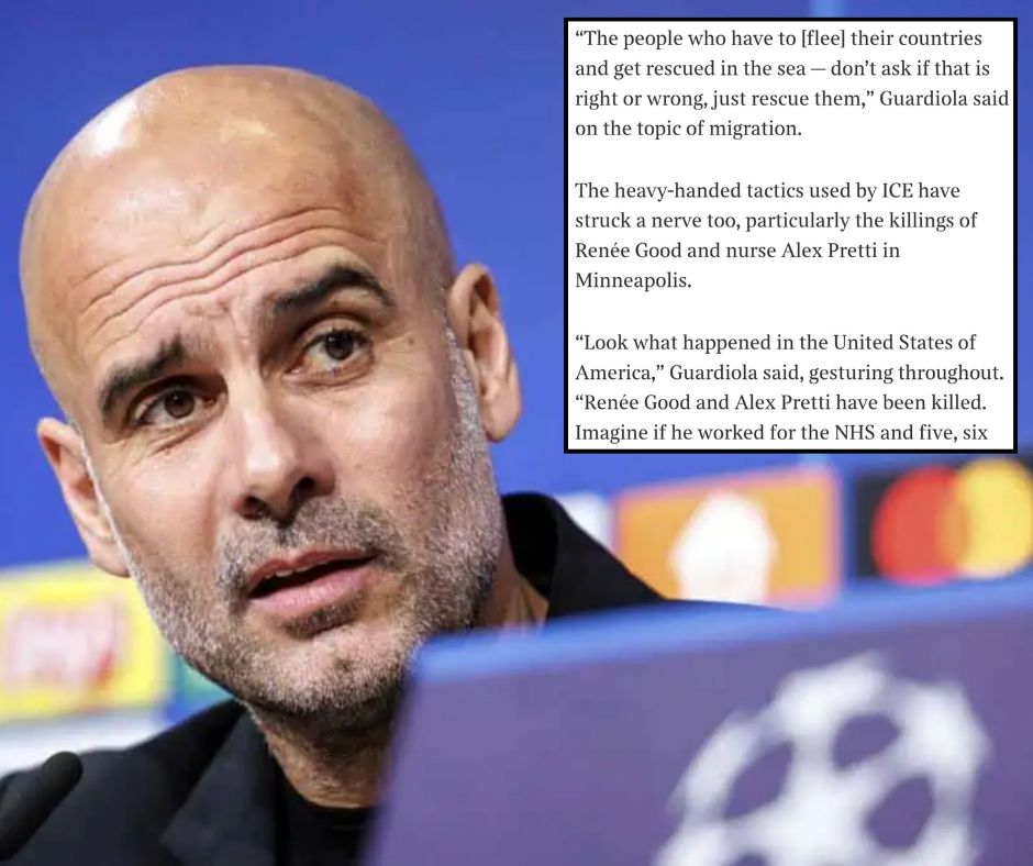 Guardiola alza la voz desde Barcelona y condena la violencia global: No a la Guerra, No ICE