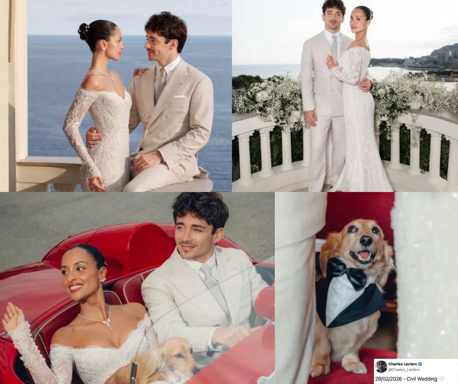 Charles Leclerc sella su amor en Mónaco y recorre su ciudad natal en un Ferrari histórico