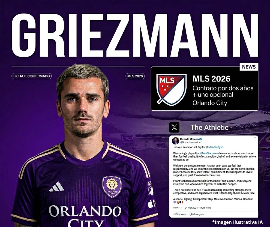 Griezmann pone rumbo a Estados Unidos: El histórico goleador del Atlético jugará en la MLS desde 2026