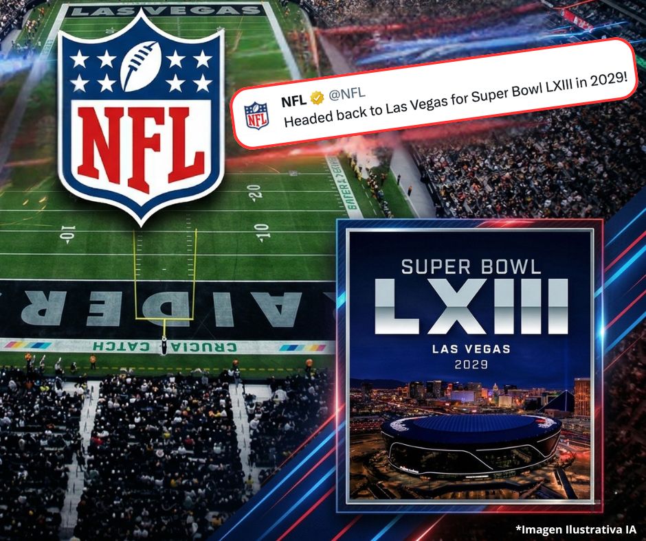 Las Vegas repetirá como sede del Super Bowl: NFL confirma regreso del gran partido en 2029