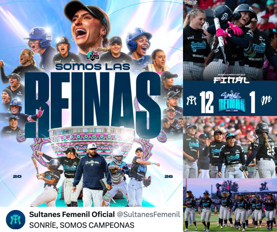 Sultanes Femenil conquista su primer título de softbol con dominio contundente sobre Diablos