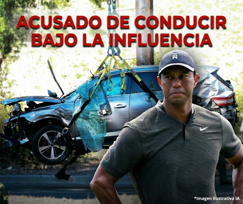 Tiger Woods vuelve a los titulares: volcadura en Florida y arresto por negarse a prueba legal