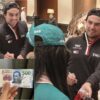 Aficionada china pide autógrafo de Checo Pérez en billete de 500 pesos y le regresa monedas