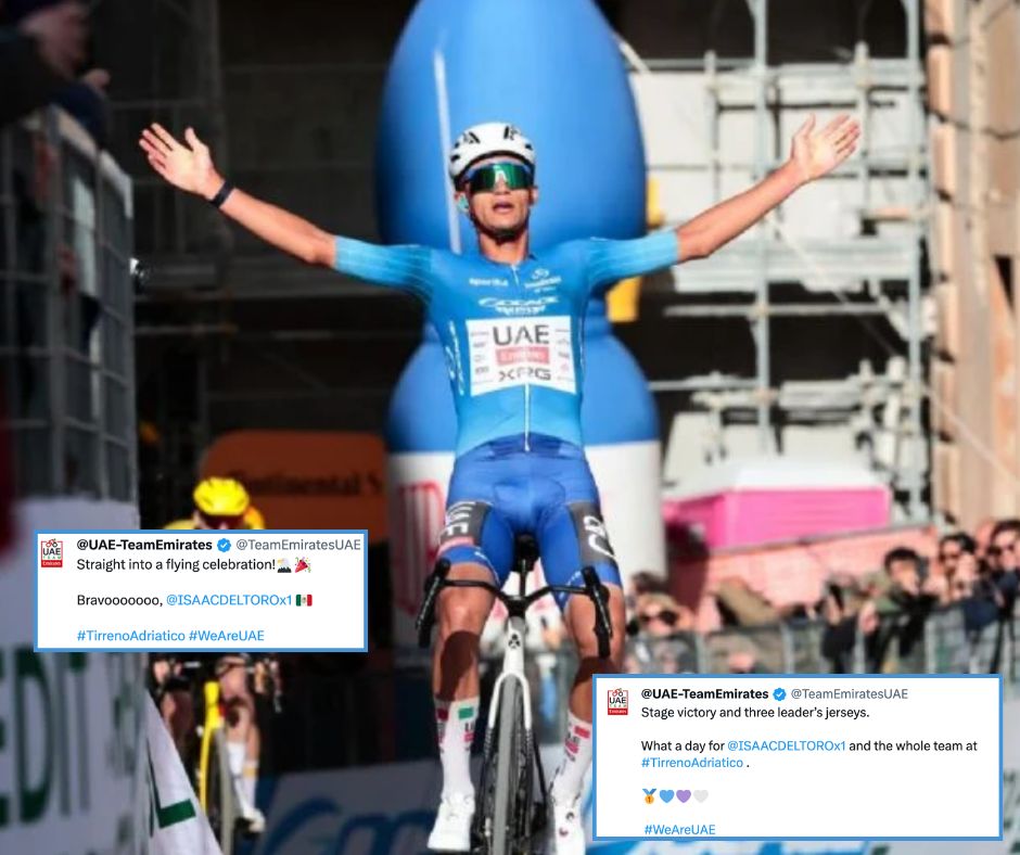 Se lo dedico a mis compañeros: Isaac del Toro queda a una etapa de conquistar la Tirreno-Adriático