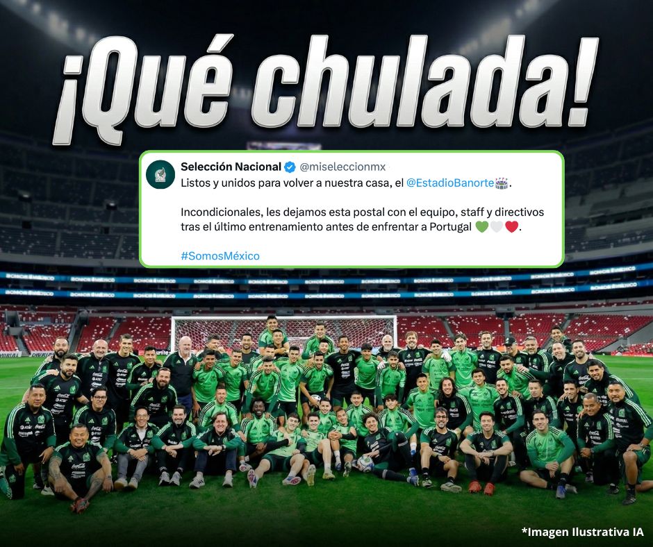 Selección Mexicana estrena la nueva cara del Estadio Azteca previo al amistoso ante Portugal