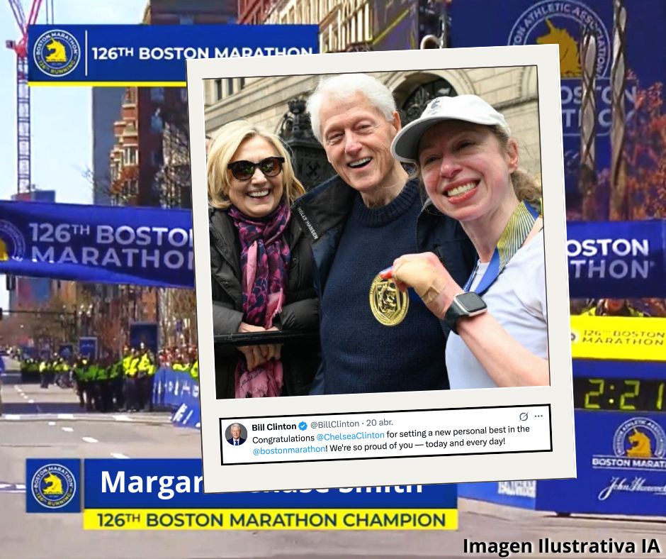 Chelsea Clinton completa el Maratón de Boston con marca personal y bajo seudónimo
