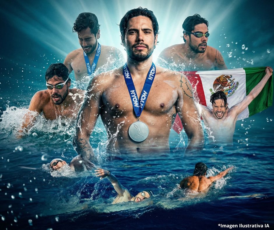 David Olvera el rey del mar: Se impone nueva marca histórica tras recorrido de 85 kilómetros