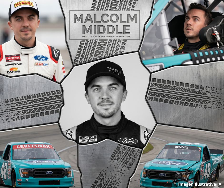 De la nostalgia al susto: Frankie Muniz choca en NASCAR durante el reestreno de Malcolm el de en medio
