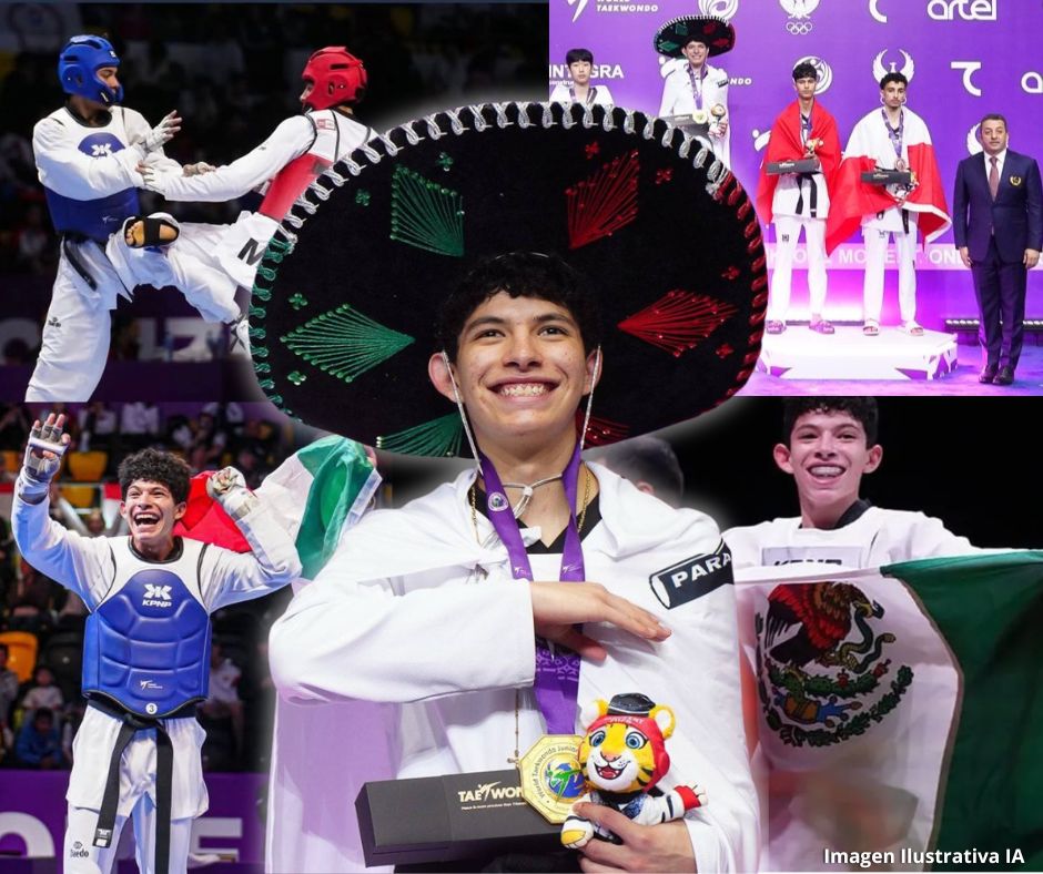 Guillermo Cortés conquista Uzbekistán y firma histórico tricampeonato mundial juvenil de taekwondo