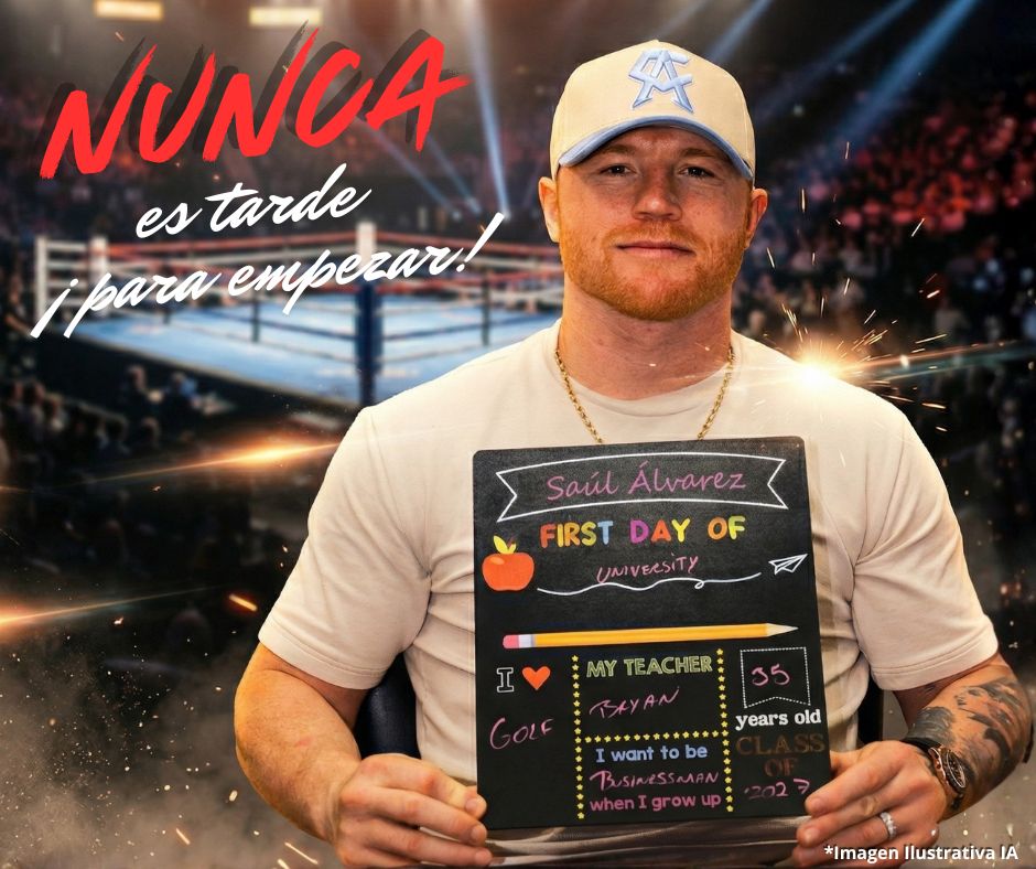 Ser un hombre de negocios: La meta personal de Canelo quien a sus 35 años, reinicia sus estudios