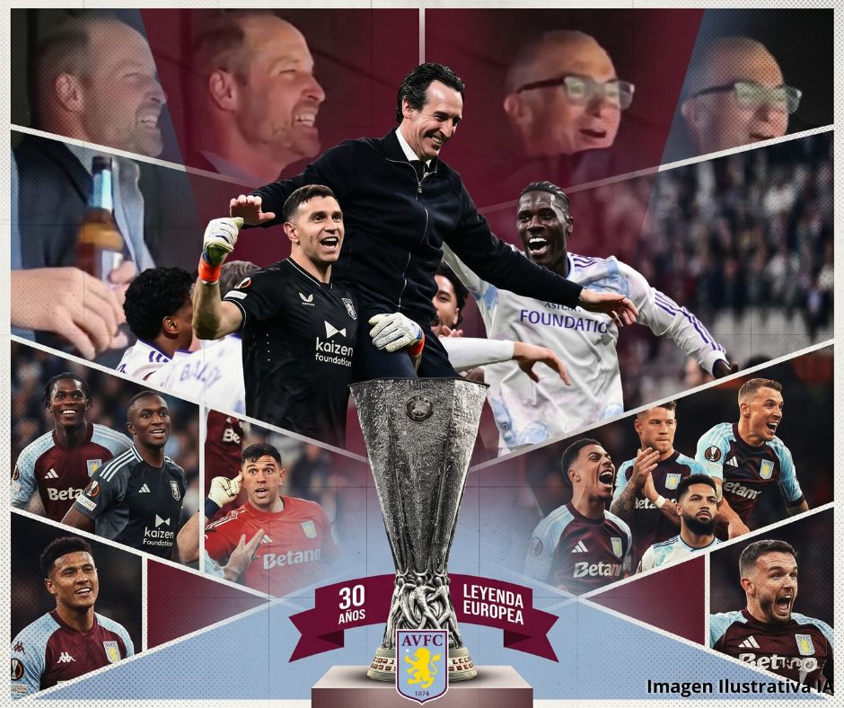 Aston Villa rompe sequía de 30 años y Unai Emery agranda su leyenda en Europa