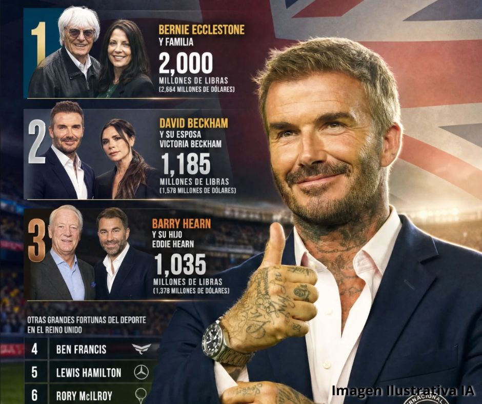 Beckham rompe un hito histórico y escala al segundo lugar entre las mayores fortunas del deporte británico