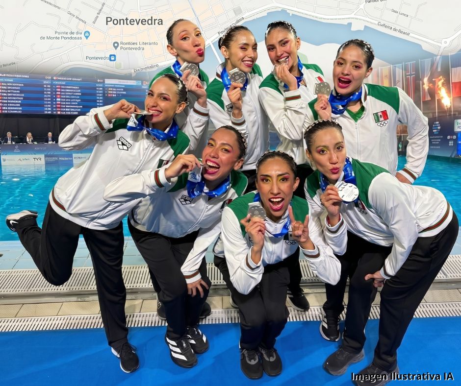 México logra plata en Pontevedra y confirma su nivel entre las potencias de la natación artística