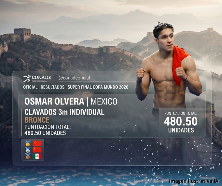 Olvera rescata el podio en Beijing y suma otro bronce para México