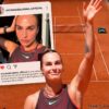 Sabalenka defiende su estilo en Roland Garros tras avanzar con autoridad a segunda ronda  
