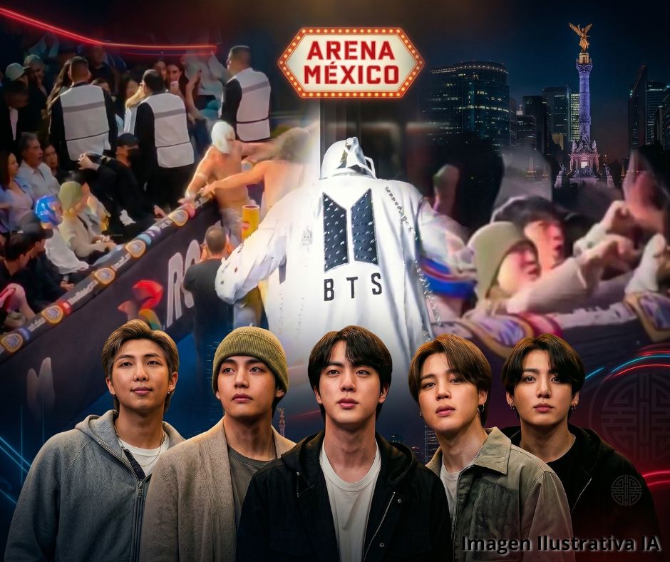 Noche de lucha libre para BTS en CDMX,  Místico reveló la presencia de los surcoreanos