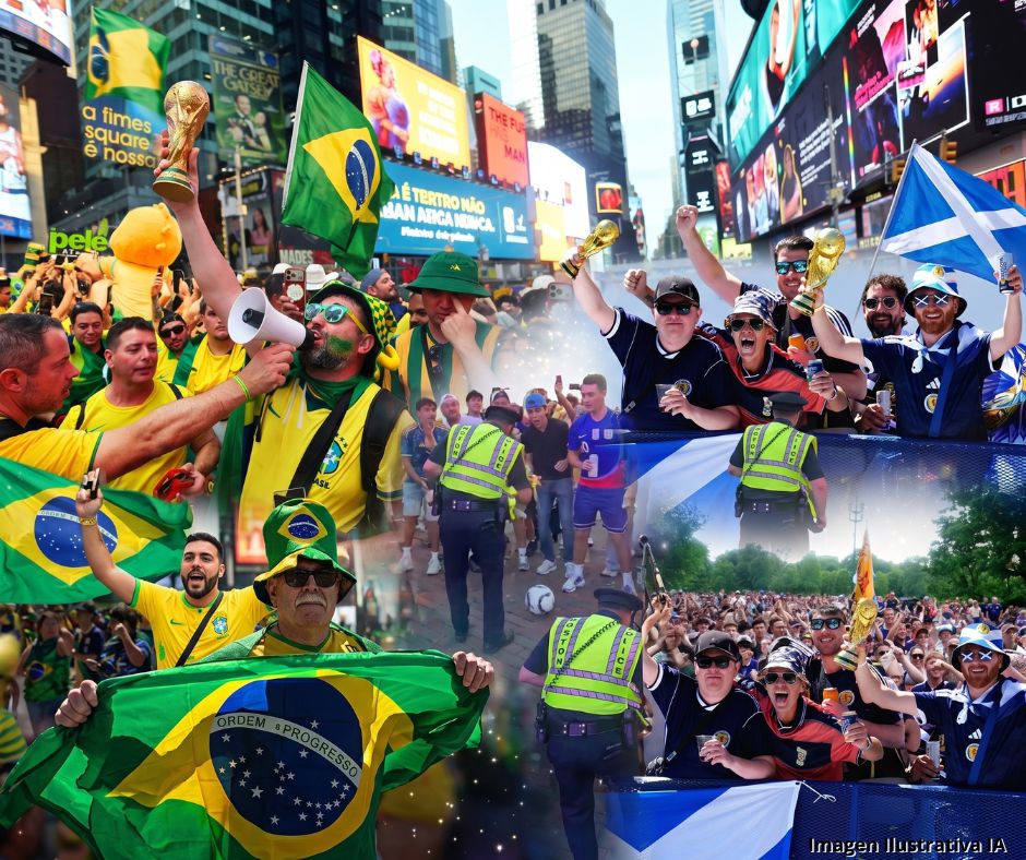 Sin jugar un minuto, Brasil y Escocia ya ganan la batalla de las tribunas en el Mundial