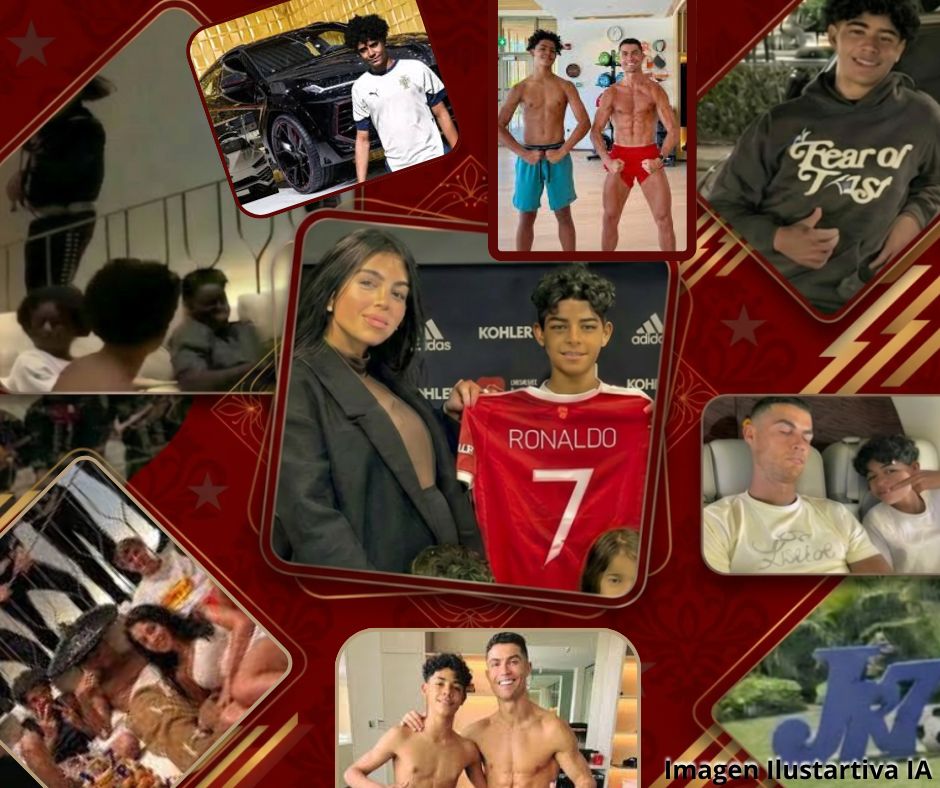 Cristiano Ronaldo Jr celebra sus 16 años entre mariachi y mundial 