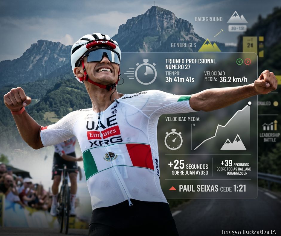 Isaac del Toro acelera en el Grand Colombier y se mete de lleno en la pelea por el título en Francia