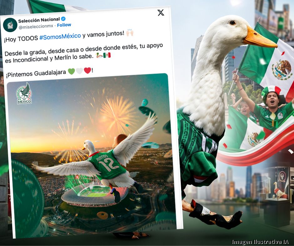 La inesperada estrella del Mundial no juega futbol: Es el pato Merlín 